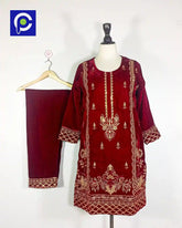 velvet dress 17.1 Maroon